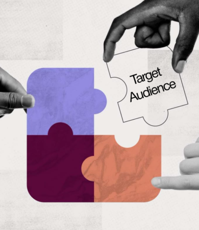 Hands placing a puzzle piece labeled target audience, symbolizing why ads fail even with perfect targeting
