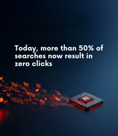Zero click search trend showing how over 50 percent of searches return results without website clicks