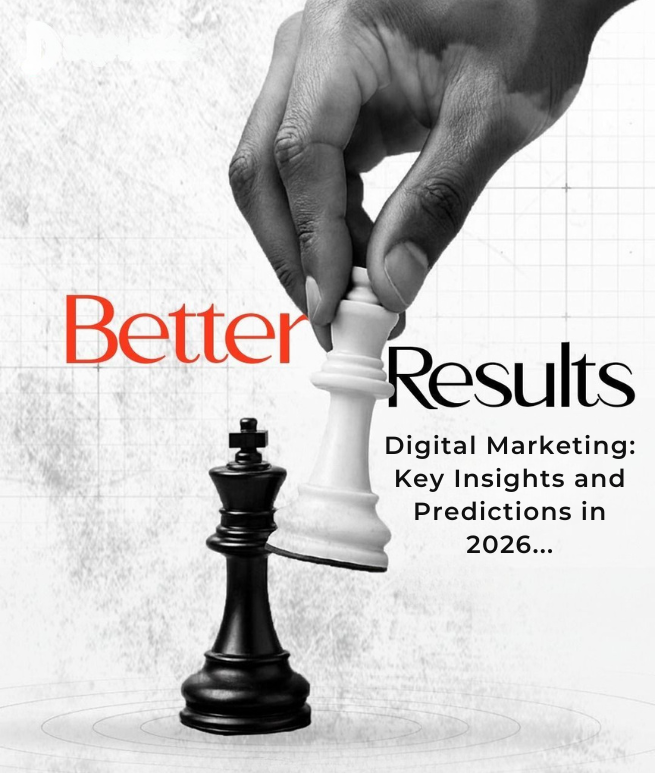 Hand moving a chess piece symbolizing smart digital marketing strategy, better results, and key insights for 2026